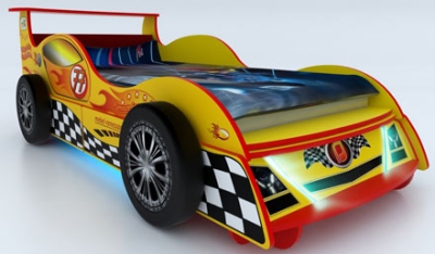 Детская кроватка-машинка (артикул «КМ-77»)